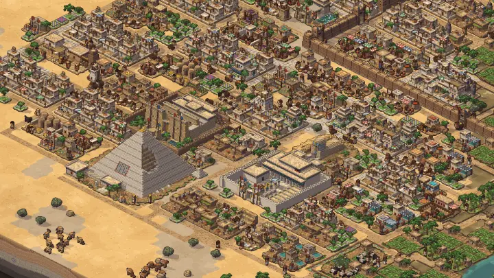 The Old King's Pyramid beside the Mortuary Temple and the Palace